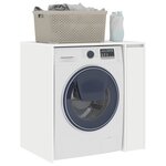 vidaXL Armoire pour machine à laver avec porte Blanc 87 x 60 x 89 cm