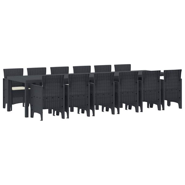 vidaXL Ensemble de salle à manger pour jardin 13 Pièces Anthracite