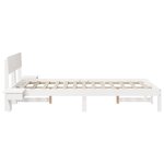 vidaXL Cadre de lit avec tête de lit Blanc 140 x 190 cm Pin massif