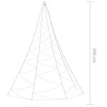 vidaXL Arbre mural avec crochet métallique 260 LED coloré 3 m Int/Ext