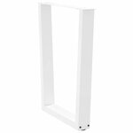 vidaXL Pieds de table à manger en forme de V  2 pièces  blanc  60 x (72-73 3) cm  acier