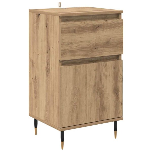 vidaXL Buffet Chêne artisanal 40 x 35 x 70 cm Bois d'ingénierie et fer