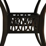 vidaXL Table de jardin Bronze 90x90x74 cm Aluminium coulé