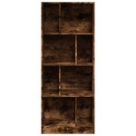 vidaXL Bibliothèque chêne fumé 57x28 5x141 cm bois d'ingénierie