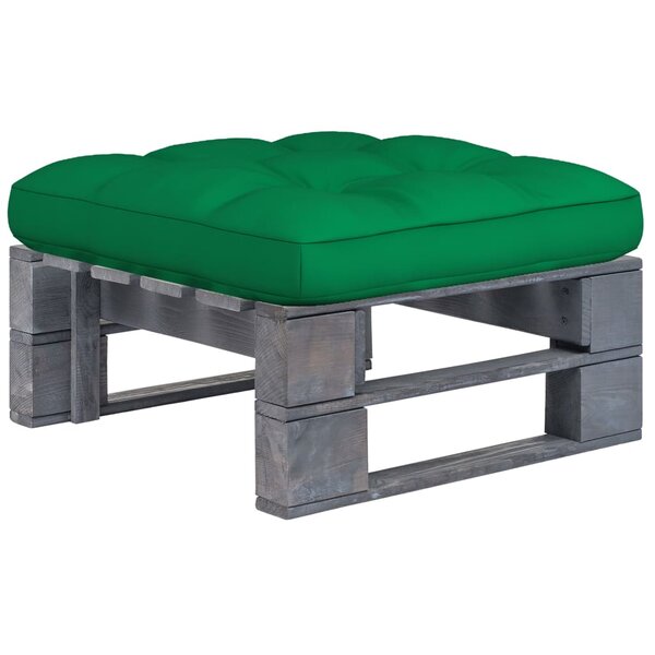 vidaXL Pouf palette de jardin Bois de pin imprégné de gris