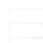 vidaXL Cadre de lit métal sans matelas et tête de lit blanc 193x203 cm