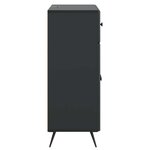 vidaXL Buffet avec tiroir Noir 66 x 34 5 x 90 cm Bois d'ingénierie