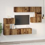 vidaXL Ensemble meuble TV 8 Pièces Bois ancien 80 x 30 x 30 cm