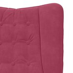 vidaXL Fauteuil relaxant Rouge bordeaux 63 x 67 x 94 cm Velours