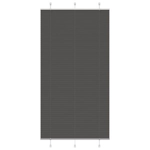 vidaXL Store plissé noir 110x200 cm largeur du tissu 109 4cm polyester