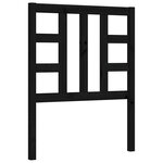 vidaXL Cadre de lit sans matelas noir bois de pin massif