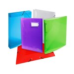 Classeur 2 anneaux 15 mm polypropylène Crystal colours - A4, incolore EXACOMPTA