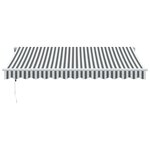 vidaXL Auvent rétractable automatique anthracite et blanc 350x250 cm