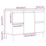 vidaXL Armoire d'évier chêne artisanal 80x33x60 cm bois d'ingénierie