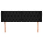vidaXL Tête de lit avec oreilles Noir 147x23x78/88 cm Tissu