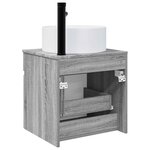 vidaXL Meuble de lavabo mural Sonoma gris 49 x 44 5 x 65 5 cm