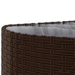 vidaXL Salon de jardin 4 Pièces avec coussins marron résine tressée
