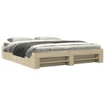 vidaXL Cadre de lit sans matelas chêne sonoma 180x200 cm