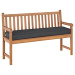 vidaXL Coussin de Palette pour Banc Noir 150x40x8 cm - Tissu Oxford