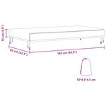 vidaXL Housse de Table 142 x 82 x 15 cm tissu Rectangulaire Noir