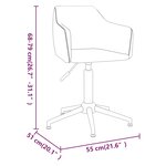 Vidaxl chaises pivotantes à manger lot de 4 violet tissu