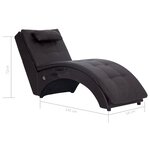 vidaXL Chaise longue de massage avec oreiller Marron Similicuir