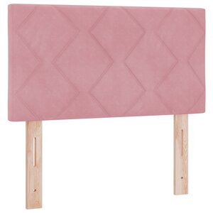 vidaXL Tête de Lit LED Rose Ensemble de 2 Rose Tissu  Bois 80 cm
