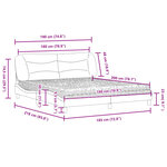 vidaXL Lit avec matelas noir et blanc 180x200 cm similicuir