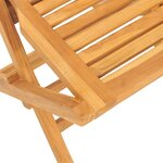 vidaXL Chaises de jardin pliantes lot de 2 47x63x90cm bois massif teck