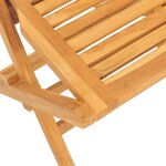 vidaXL Chaises de jardin pliantes 2 Pièces 47x63x90 cm bois massif teck