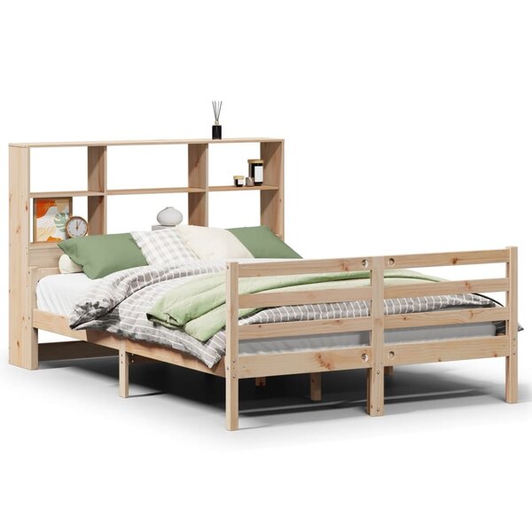 vidaXL Lit bibliothèque sans matelas 120x190 cm bois de pin massif