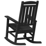 vidaXL Chaise Berçante de Jardin Noir 70 x 92 x 108 cm Plastique