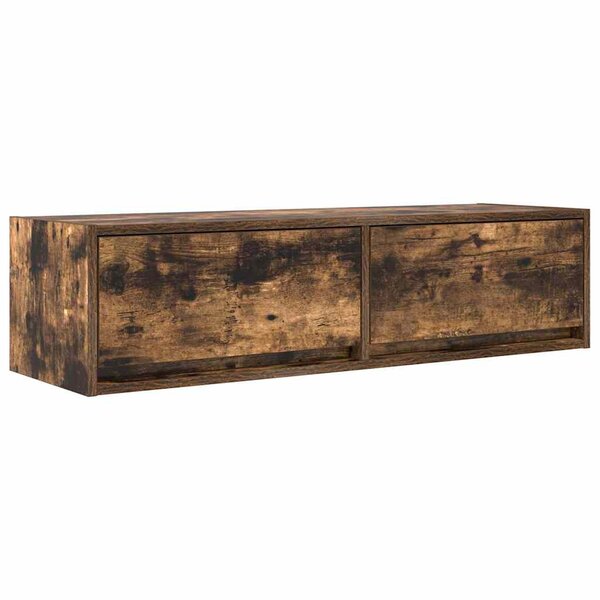 vidaXL Meuble TV Chêne fumé 100 x 31 x 25.5 cm Bois d'ingénierie