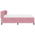 vidaXL Lit à ressorts avec tête de lit Rose 160 x 200 cm Velours