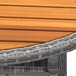 vidaXL Mobilier de bistro de jardin 5 Pièces Résine tressée Gris
