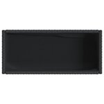 vidaXL Jardinières avec étagère 2 Pièces noir 70x28x70 cm résine tressée