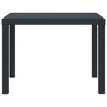vidaXL Table de Jardin Anthracite 100 x 100 x 73 cm polyrotin