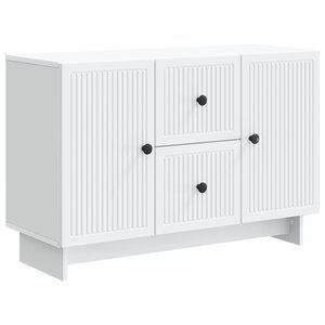 vidaXL Buffet Blanc 89 x 34 5 x 60 cm Bois d'ingénierie