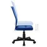 vidaXL Chaise de bureau Bleu 44x52x100 cm Tissu en maille