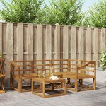 vidaXL Ensemble de canapés d'extérieur 5 Pièces Naturel