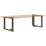 vidaXL Pieds de table à manger en T  2 pièces  noir  100 x 35 x (72-73) cm  acier