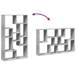 vidaXL Bibliothèque gris béton 72x20x120 5 cm bois d'ingénierie