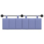 vidaXL Tête de lit suspendue Bleu denim Tissu
