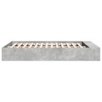 vidaXL Cadre de lit sans matelas gris béton 150x200 cm