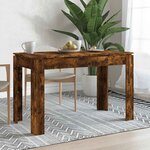 vidaXL Table à dîner chêne fumé 120x60x76 cm bois d'ingénierie