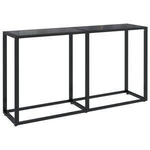 vidaXL Table console Noir 140x35x75 5 cm Verre trempé