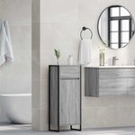vidaXL Cabinet de salle de bain Gris Sonoma 40 x 30 x 100 cm