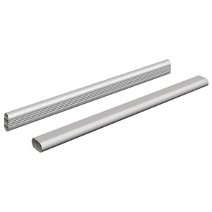 vidaXL Tige de placard 2 Pièces Argenté 764 x 15 x 29 mm