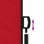 vidaXL Auvent latéral rétractable rouge 120x600 cm