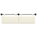 vidaXL Tête de lit suspendue Crème Tissu en velours côtelé